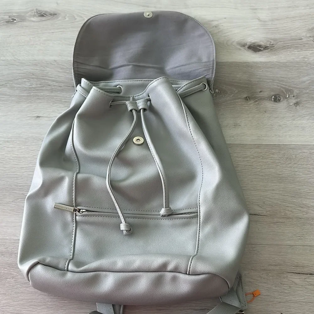 Rodan + Fields Faux Leather Cinch Backpack OS GRAY